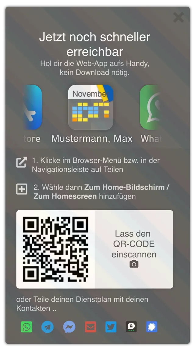 Schneller erreichbar via Homescreen